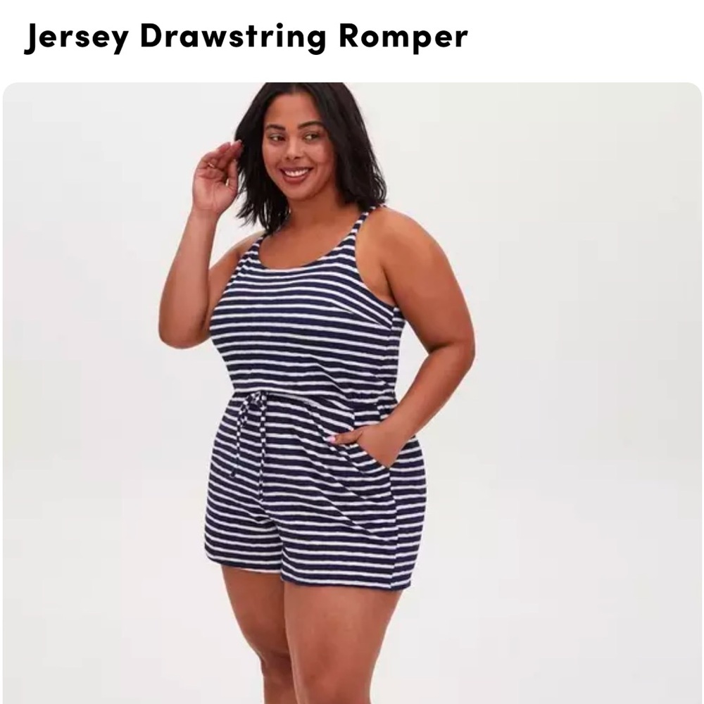 Torrid Jersey drawstring romper